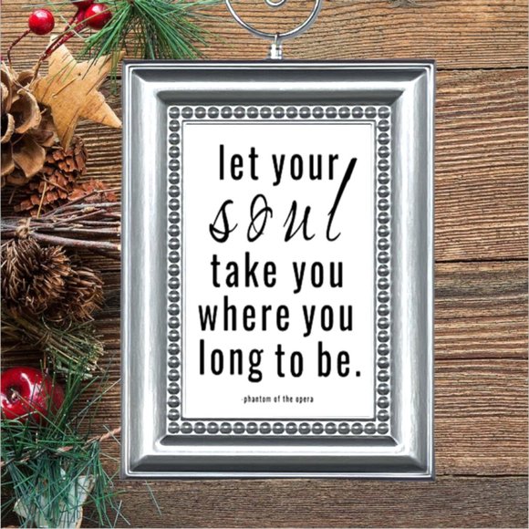 The Phantom Of The‎ Opera Broadway Musical Quote Christmas Tree Ornament - Picture 1 of 3